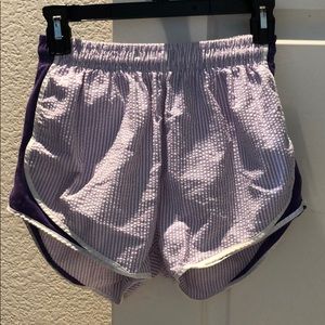 Purple seersucker shorts